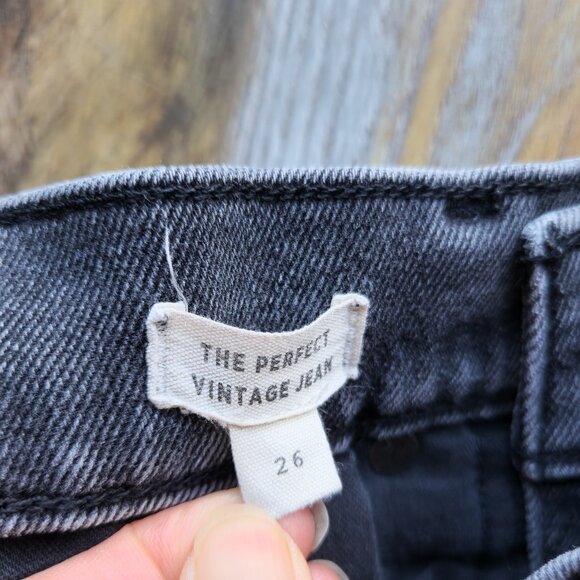 Madewell The Perfect Vintage Jeans High Rise Stretch Lunar Wash Black - Picture 6 of 10